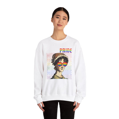 LGBTQ+ More Pride Less Prejudice Emily Dickinson humorous Pride Rainbow Unisex Sweatshirt