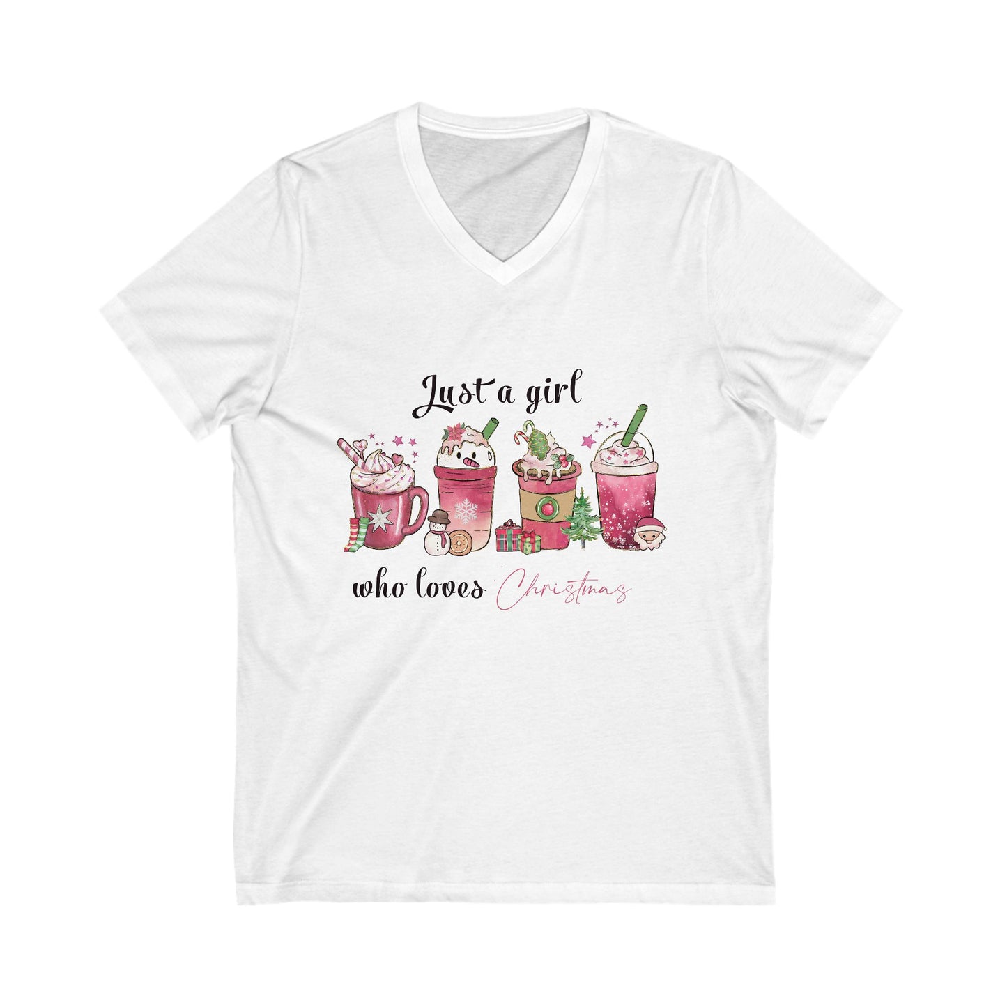 Women's Christmas t shirt, Just A Girl Who Loves Christmas, Christmas Gift Shirt, Christmas Lover Shirt, Holiday Winter Shirt