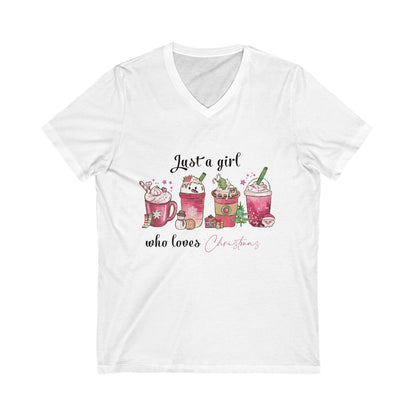 Women's Christmas t shirt, Just A Girl Who Loves Christmas, Christmas Gift Shirt, Christmas Lover Shirt, Holiday Winter Shirt