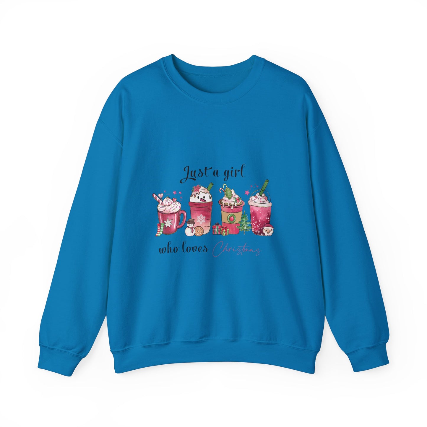 Funny Womens Christmas sweatshirt, Just A Girl Who Loves Christmas, Christmas Lover, Holiday Unisex Heavy Blend™ Crewneck Sweatshirt