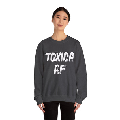 Toxica AF Women's Sweatshirt, Spanglish Espanol humorous sweater, Spanish Funny, Bold Women's Statement, Edgy Feminist Accessory