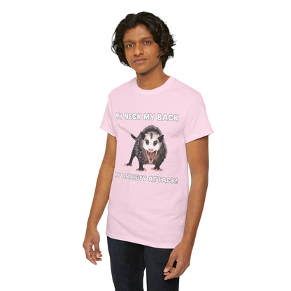 Opossum Anxiety Quote T-Shirt - Funny Stress-Relief Animal Tee