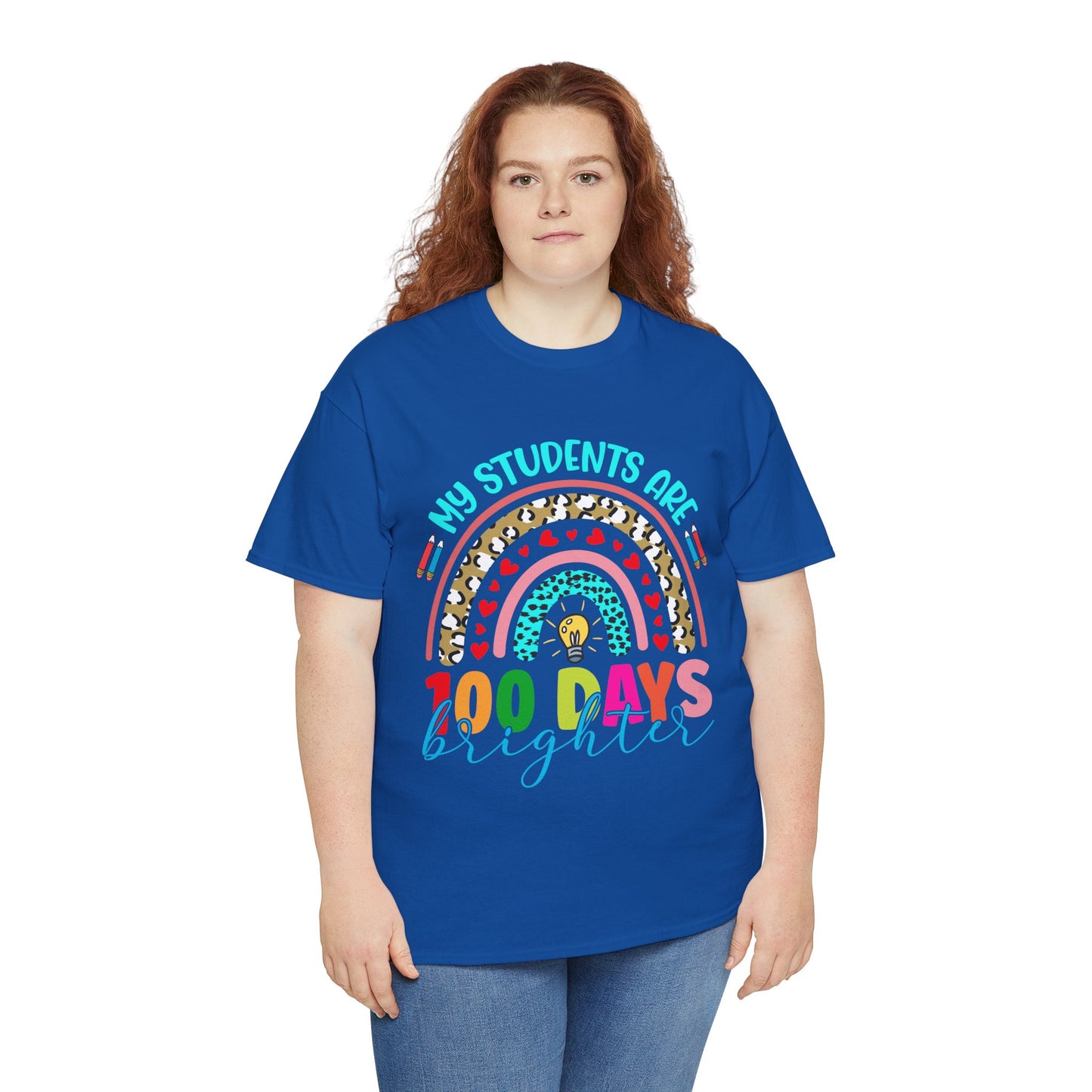 Funny school tshirt, students are 100 days brighter shirt, teacher hundred days tee