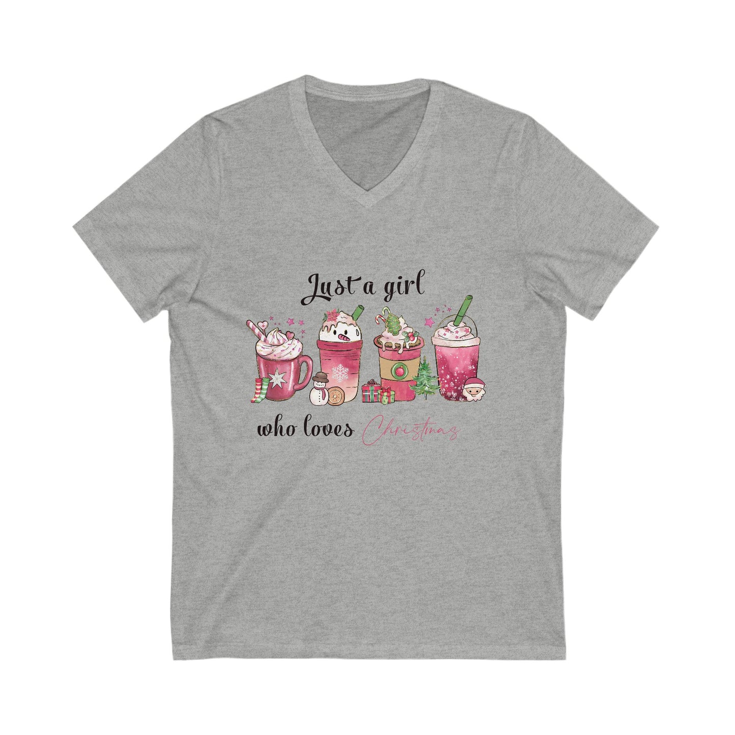 Women's Christmas t shirt, Just A Girl Who Loves Christmas, Christmas Gift Shirt, Christmas Lover Shirt, Holiday Winter Shirt