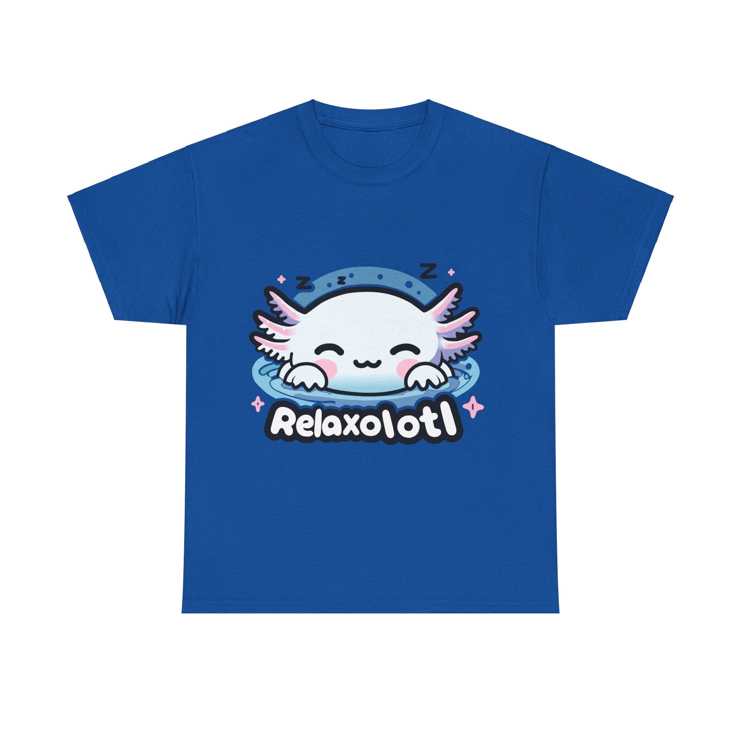 Cartoon  Axolotl T-Shirt, Kawaii Aquatic Animal Tee, Cute Relaxolotl Lover Gift, unisex cotton shirt