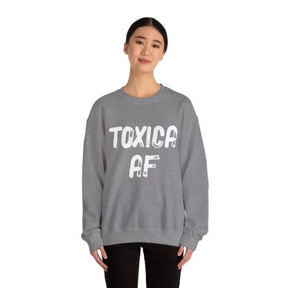 Toxica AF Women's Sweatshirt, Spanglish Espanol humorous sweater, Spanish Funny, Bold Women's Statement, Edgy Feminist Accessory