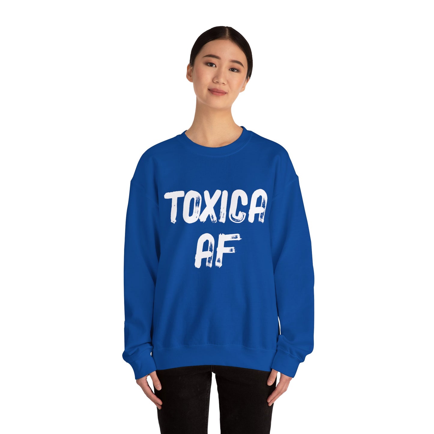 Toxica AF Women's Sweatshirt, Spanglish Espanol humorous sweater, Spanish Funny, Bold Women's Statement, Edgy Feminist Accessory