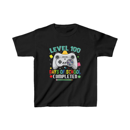 Kids 100 days level up shirt