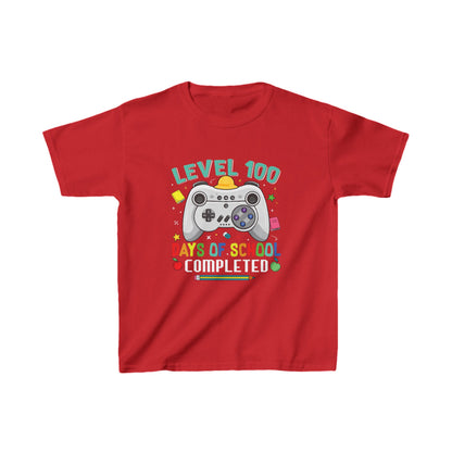 Kids 100 days level up shirt