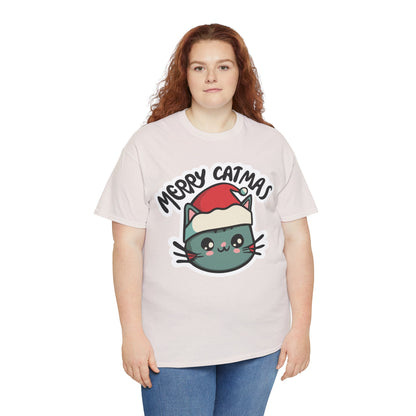 Cute Cat Christmas Shirt, Animal Lover Gift Tee For Christmas, Christmas kitty Shirt, Christmas Tee For cat Owner, Merry Catmas Shirt