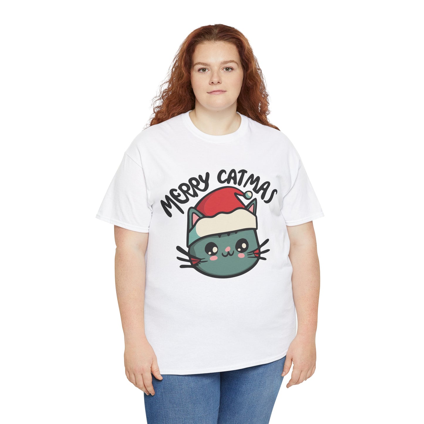 Cute Cat Christmas Shirt, Animal Lover Gift Tee For Christmas, Christmas kitty Shirt, Christmas Tee For cat Owner, Merry Catmas Shirt