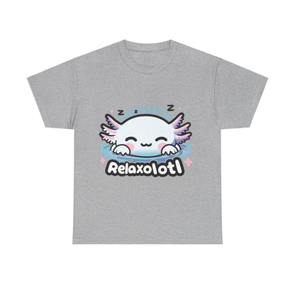 Cartoon  Axolotl T-Shirt, Kawaii Aquatic Animal Tee, Cute Relaxolotl Lover Gift, unisex cotton shirt