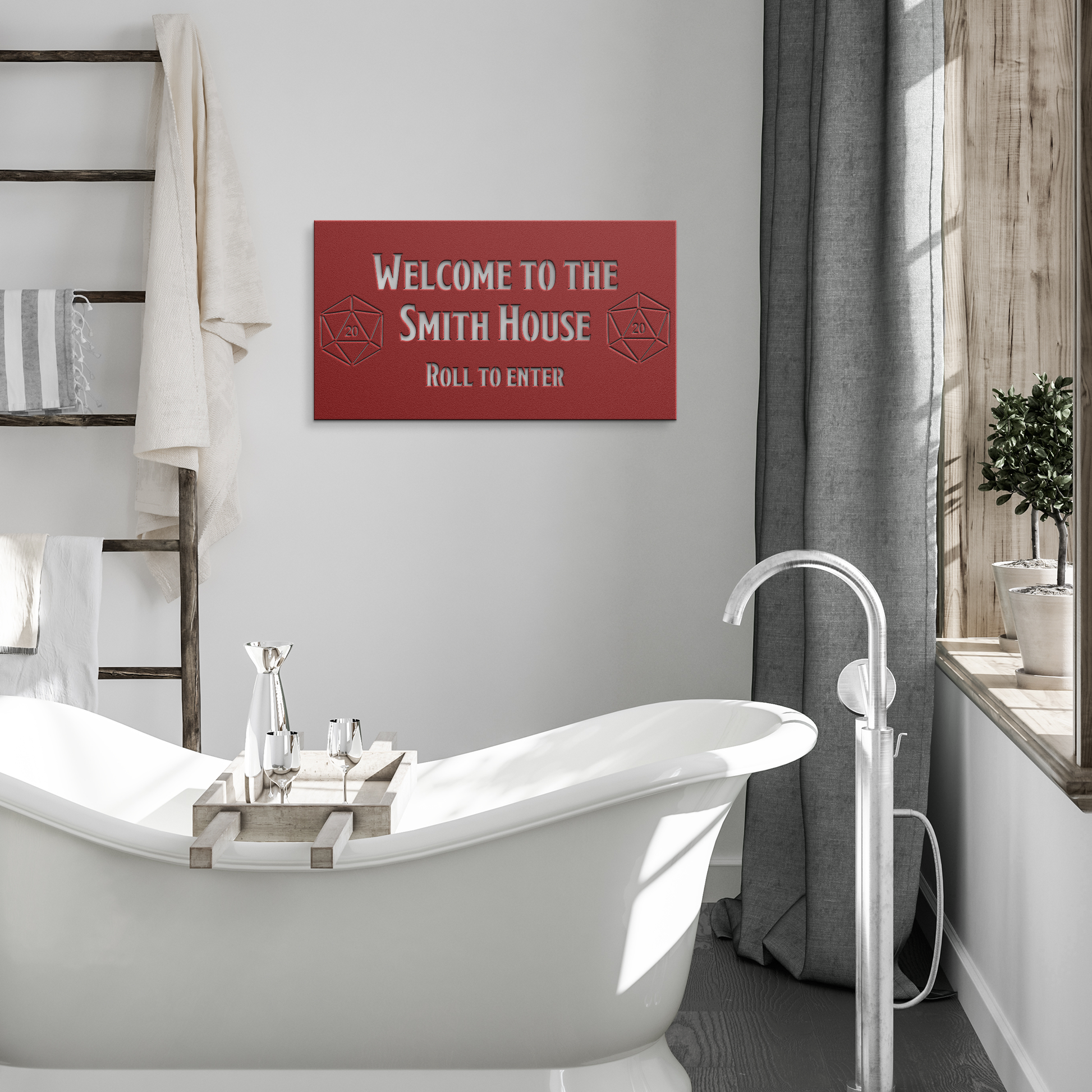 Customizable_DnD_Welcome_Metal_Sign_Red_Modern_Bathroom_Mockup.png