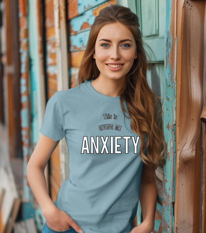 Funny anxiety shirt, this is giving me anxiety, Humorous Mental Health Tshirt