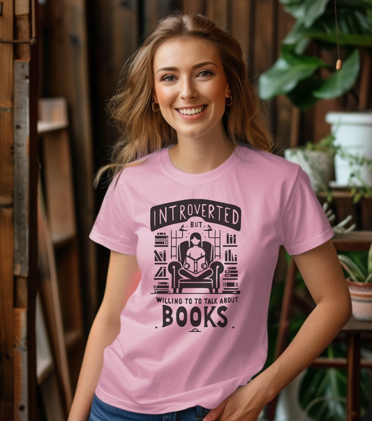 Funny Introvert shirt Introvert's Comfort Tee - "Quiet Charm" Book Lover's Soft T-Shirt